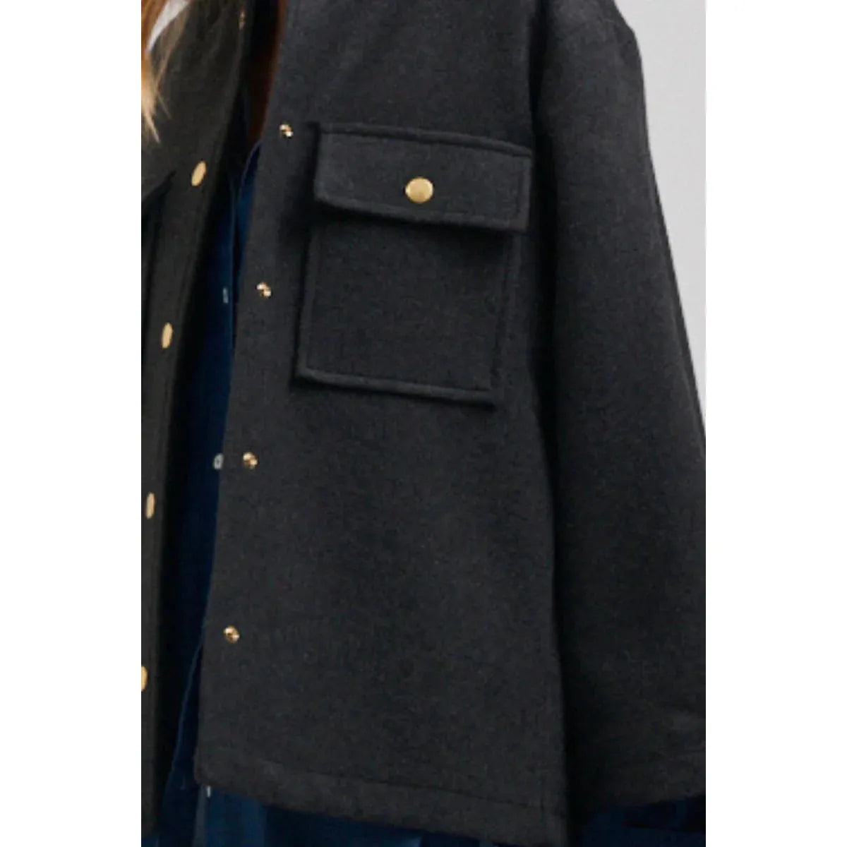 Shirty The Allegra Relaxed Wool Blend Jacket - Charcoal  Shirty Pisces Boutique