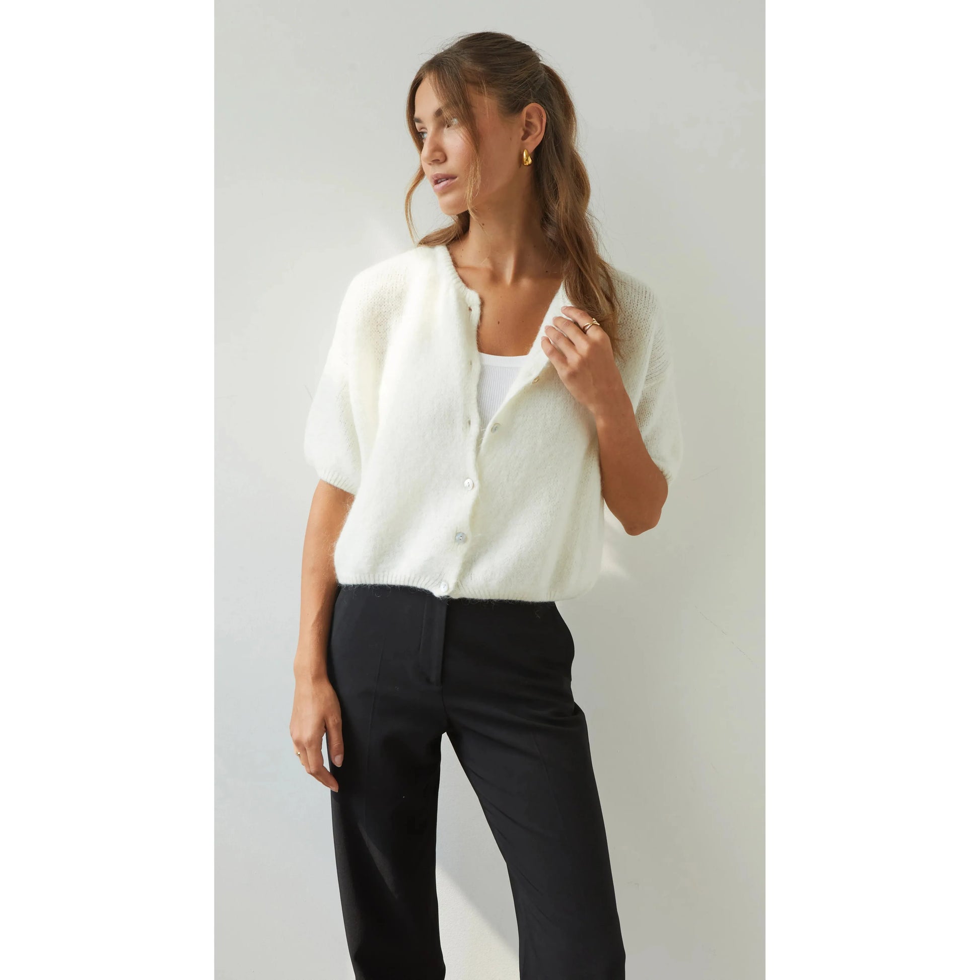 Charli London Emme Cardigan - Ivory  Charli london Pisces Boutique