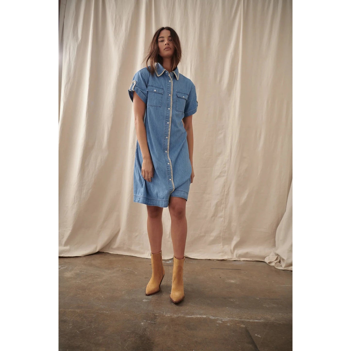 Kireina Simone Dress - 70s Blue