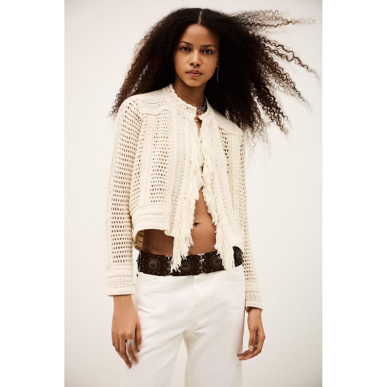 Ba&sh Bainca Boheme Cardigan - Ecru  Ba&sh Pisces Boutique
