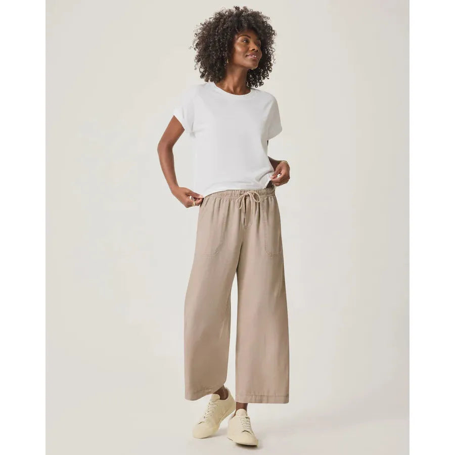 Splendid Angie Crop Wide Leg - Fawn