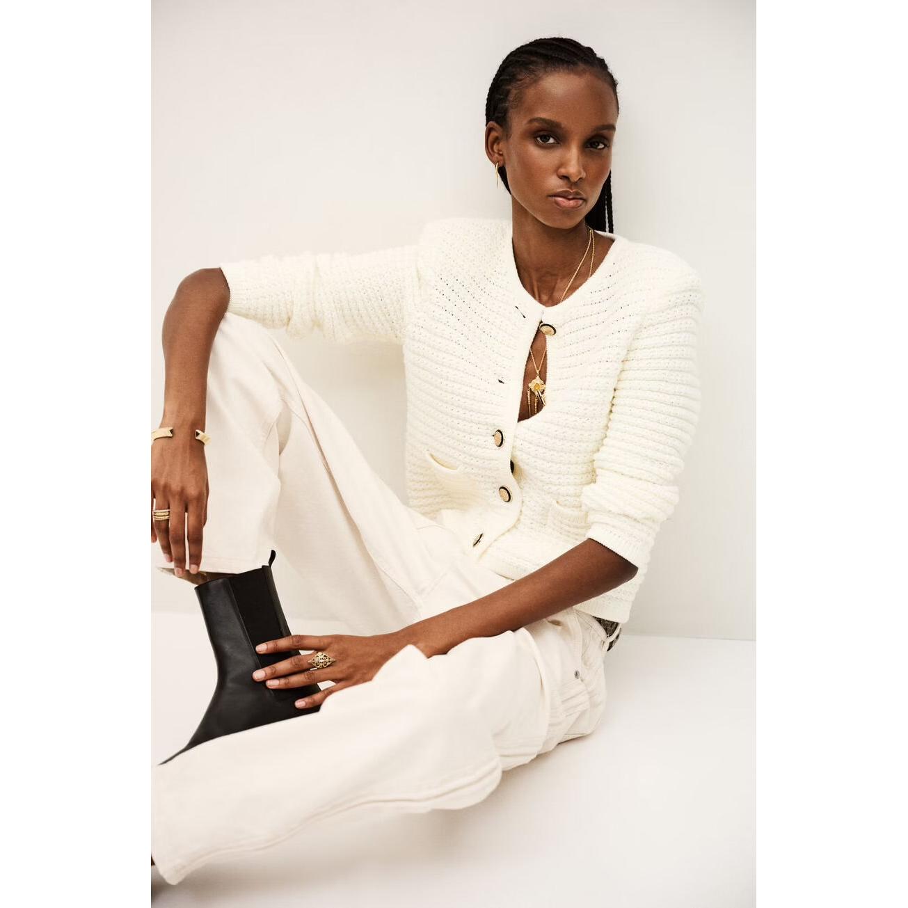 Ba&sh Gaspard Cardigan - Ecru  Ba&sh Pisces Boutique