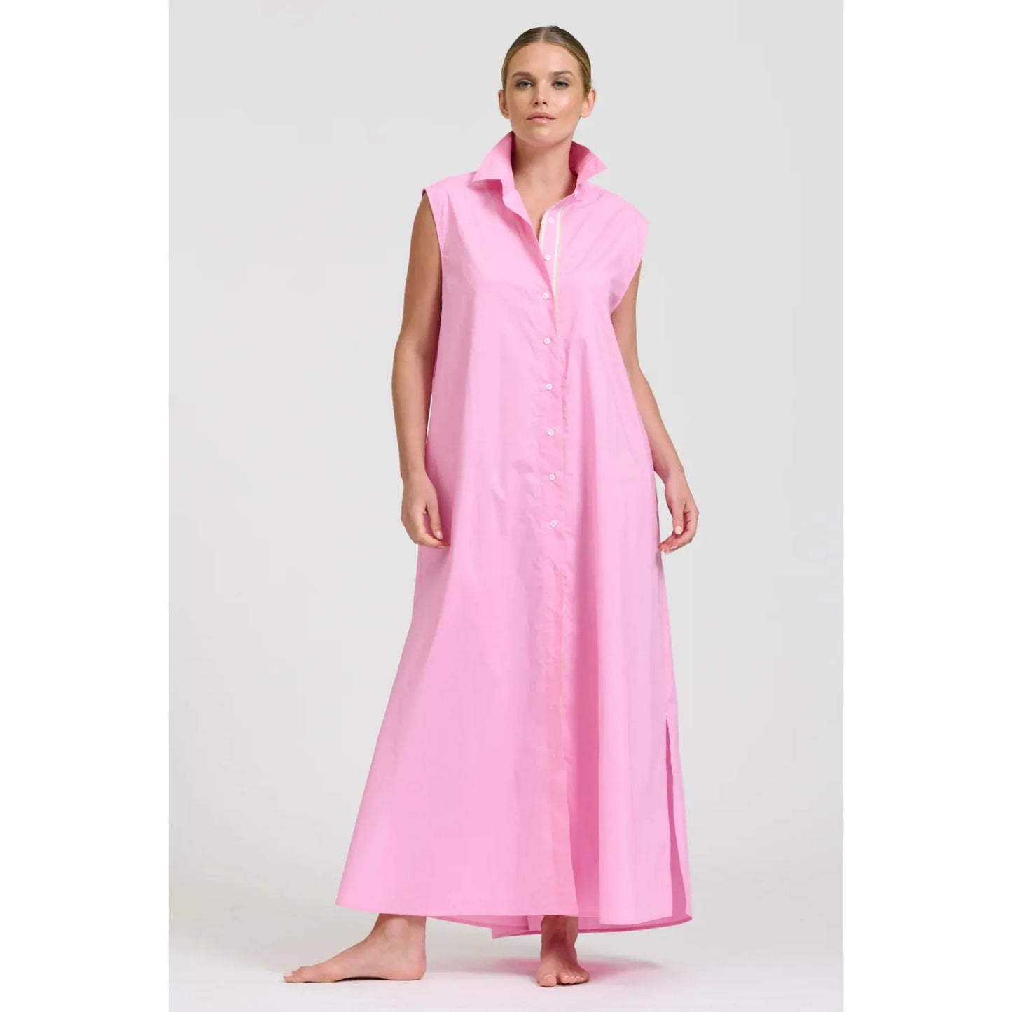 Shirty The Sabine Longline Shirt Dress - Pink  Shirty Pisces Boutique