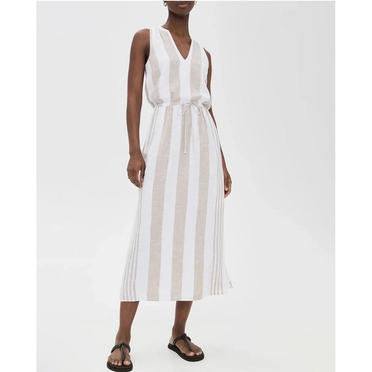 Splendid Lennon Stripe Dress - Fawn Stripe  Not specified Pisces Boutique