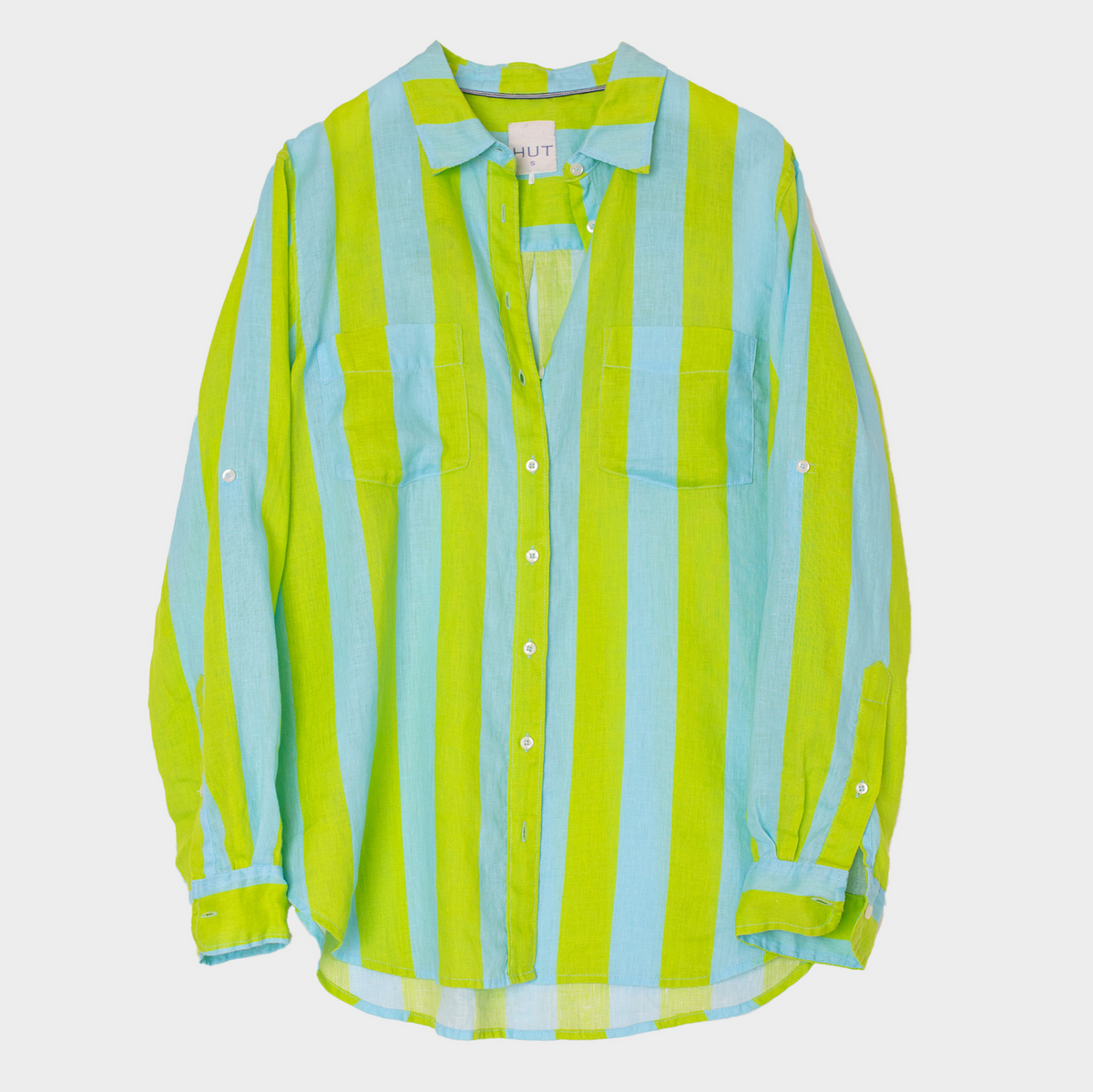 Hut Clothing Lunch With Me Stripe - Green / Blue  Hut Clothing Pisces Boutique