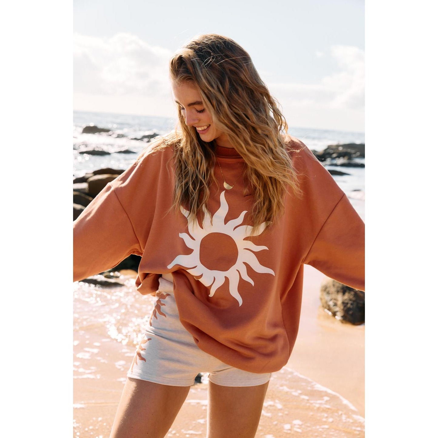 Indigo & Wolfe Rust Sun Jumper  Indigo & Wolfe Pisces Boutique