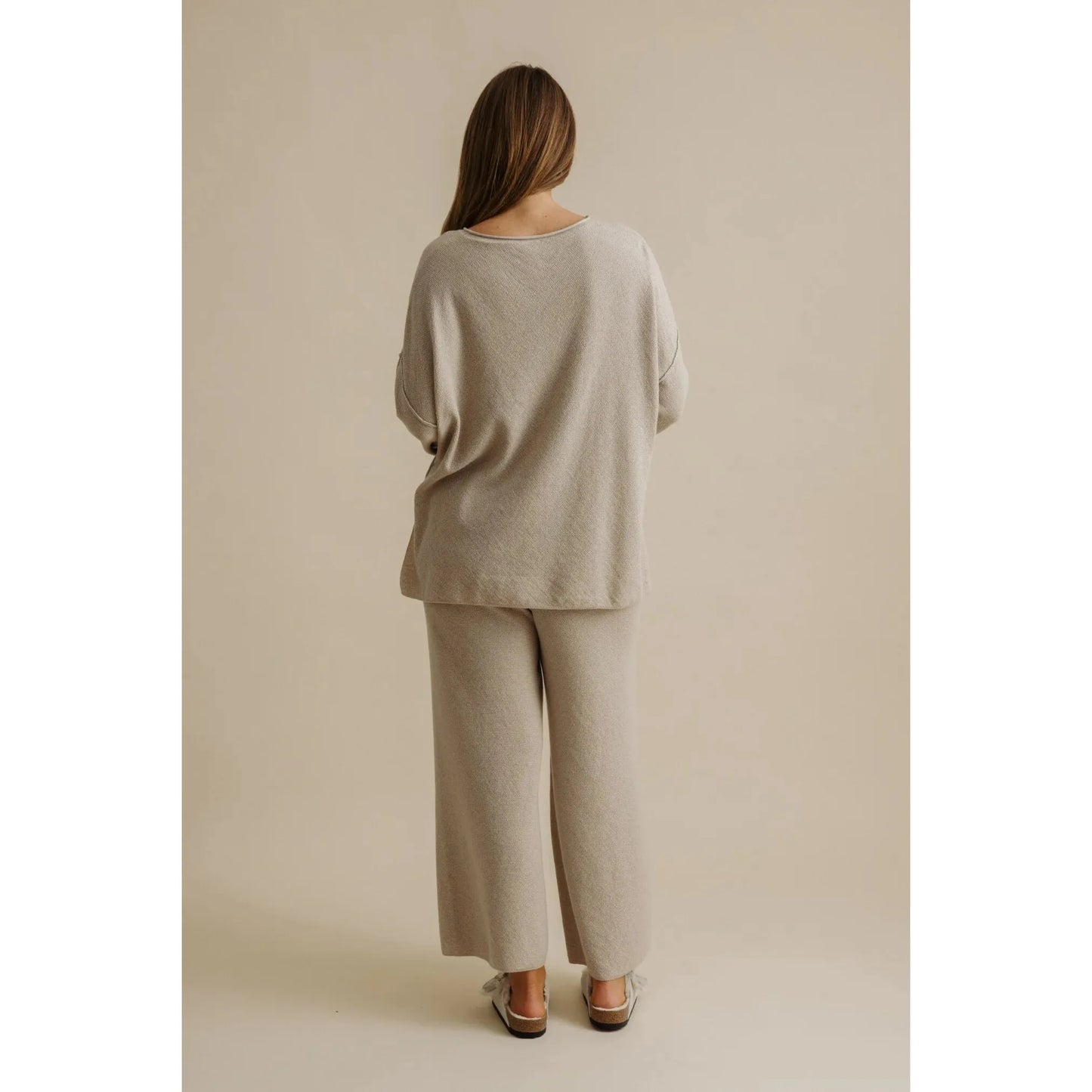 Talamaya Winter Retreat Merino Cotton Pullover - Wheat  Talamaya Pisces Boutique