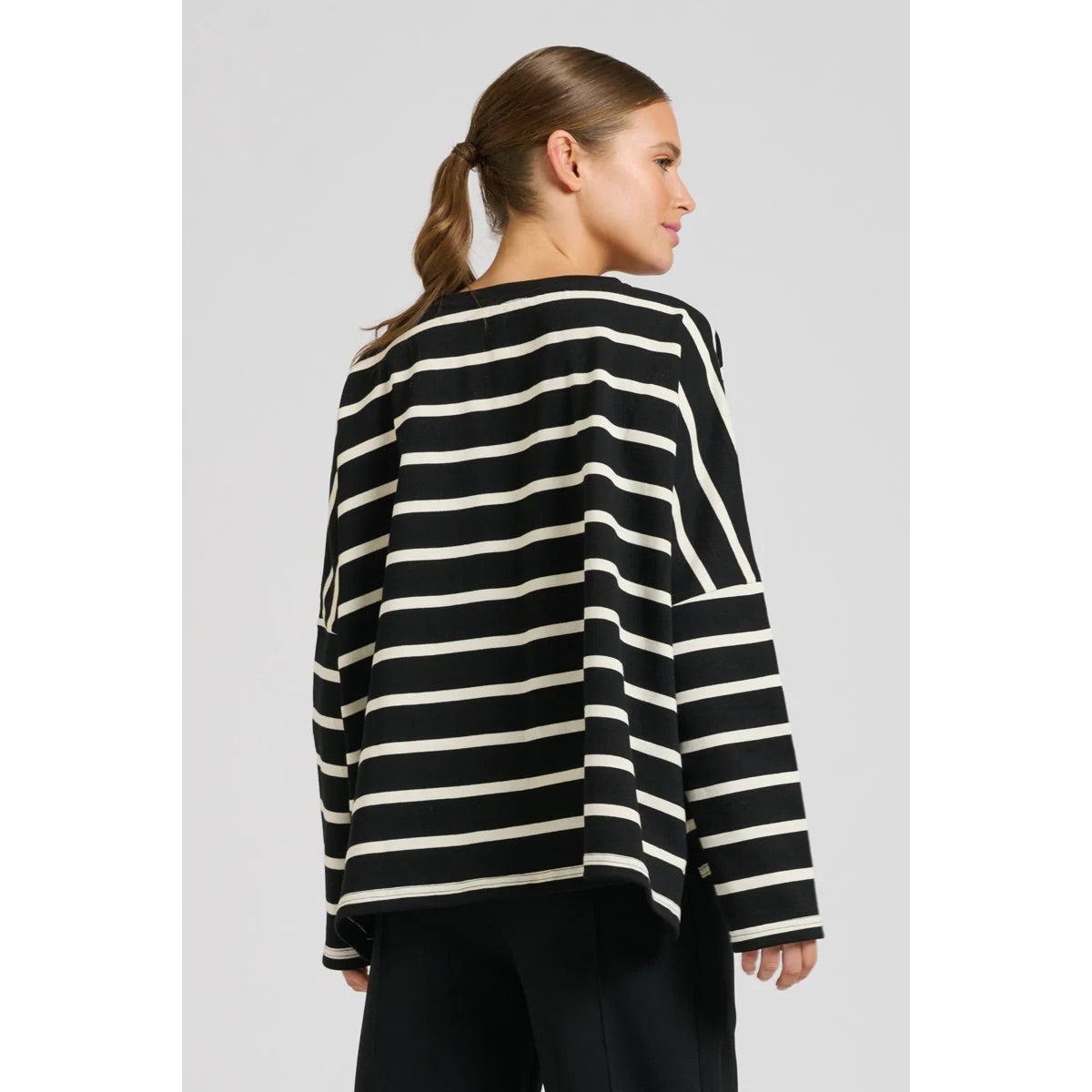 EST 1971 Breton Cotton L/S Top - Black & White