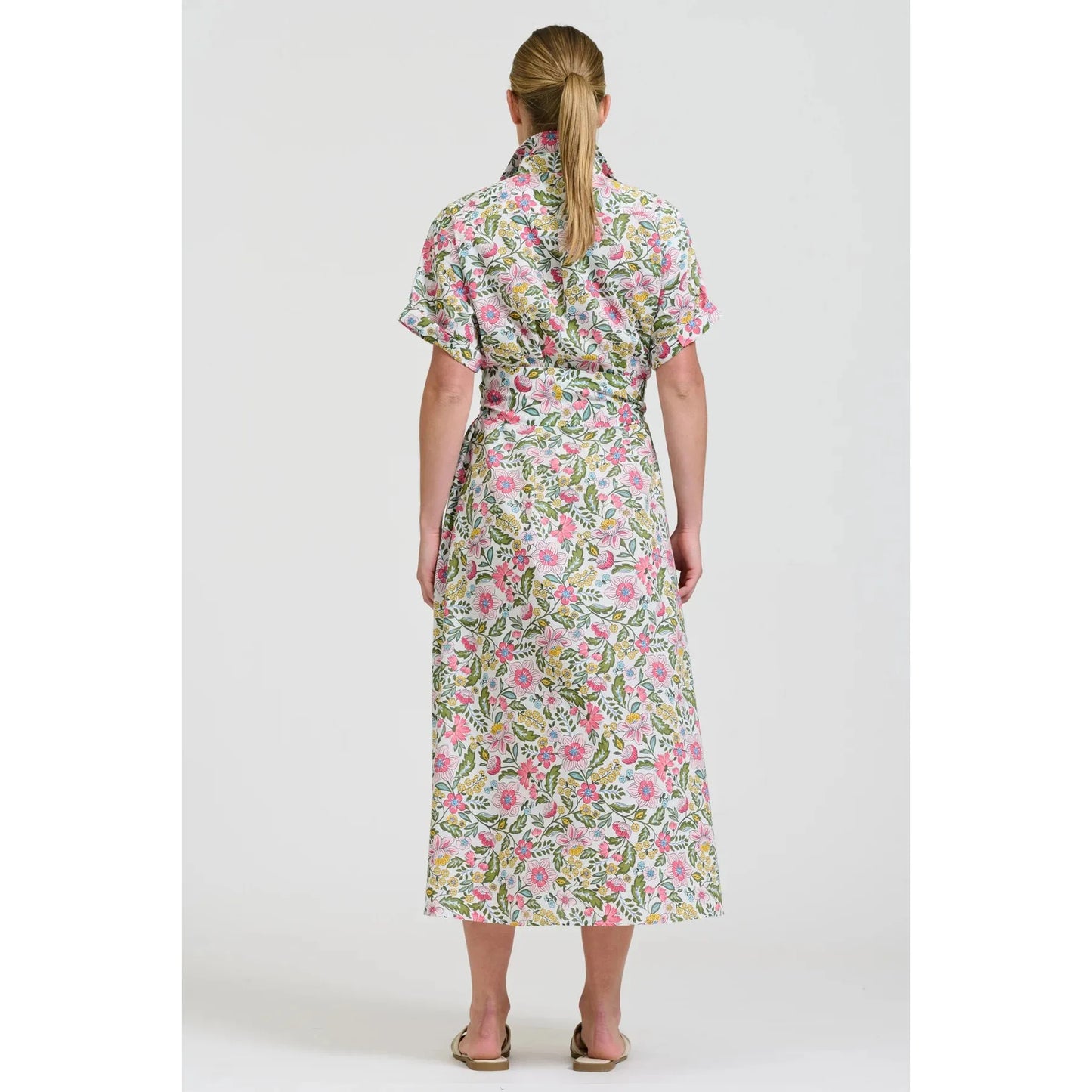 Shirty The Lucy Dress - Passion Flower - White  Shirty Pisces Boutique