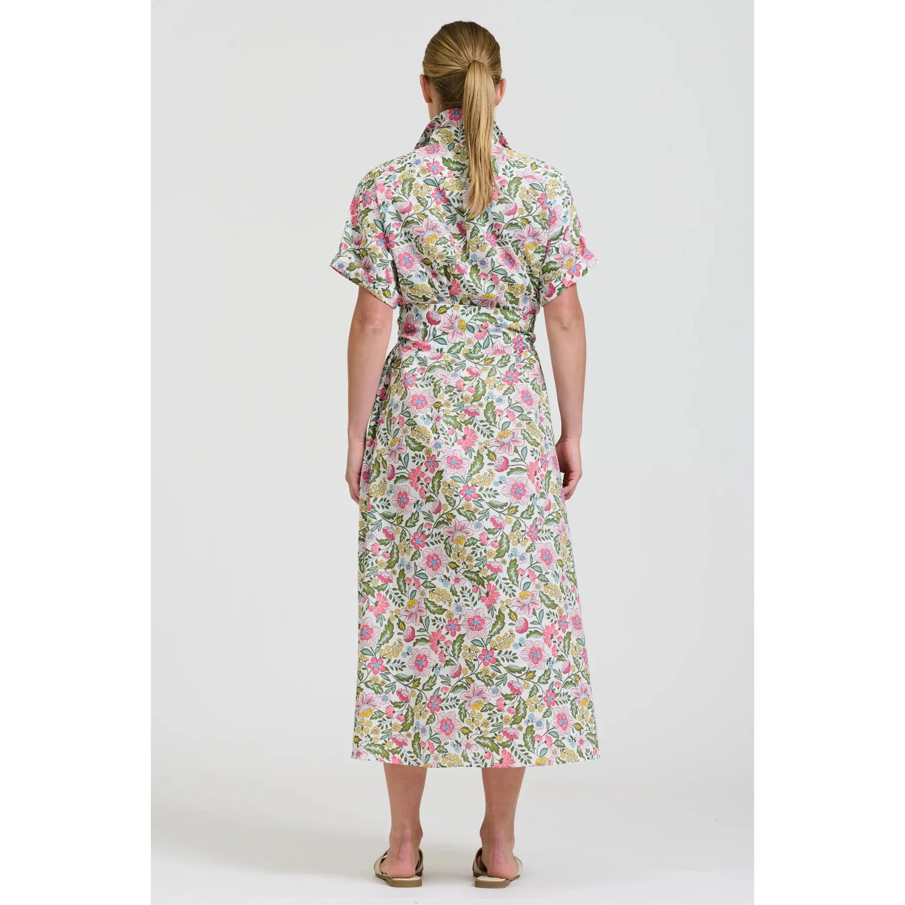 Shirty The Lucy Dress - Passion Flower - White  Shirty Pisces Boutique