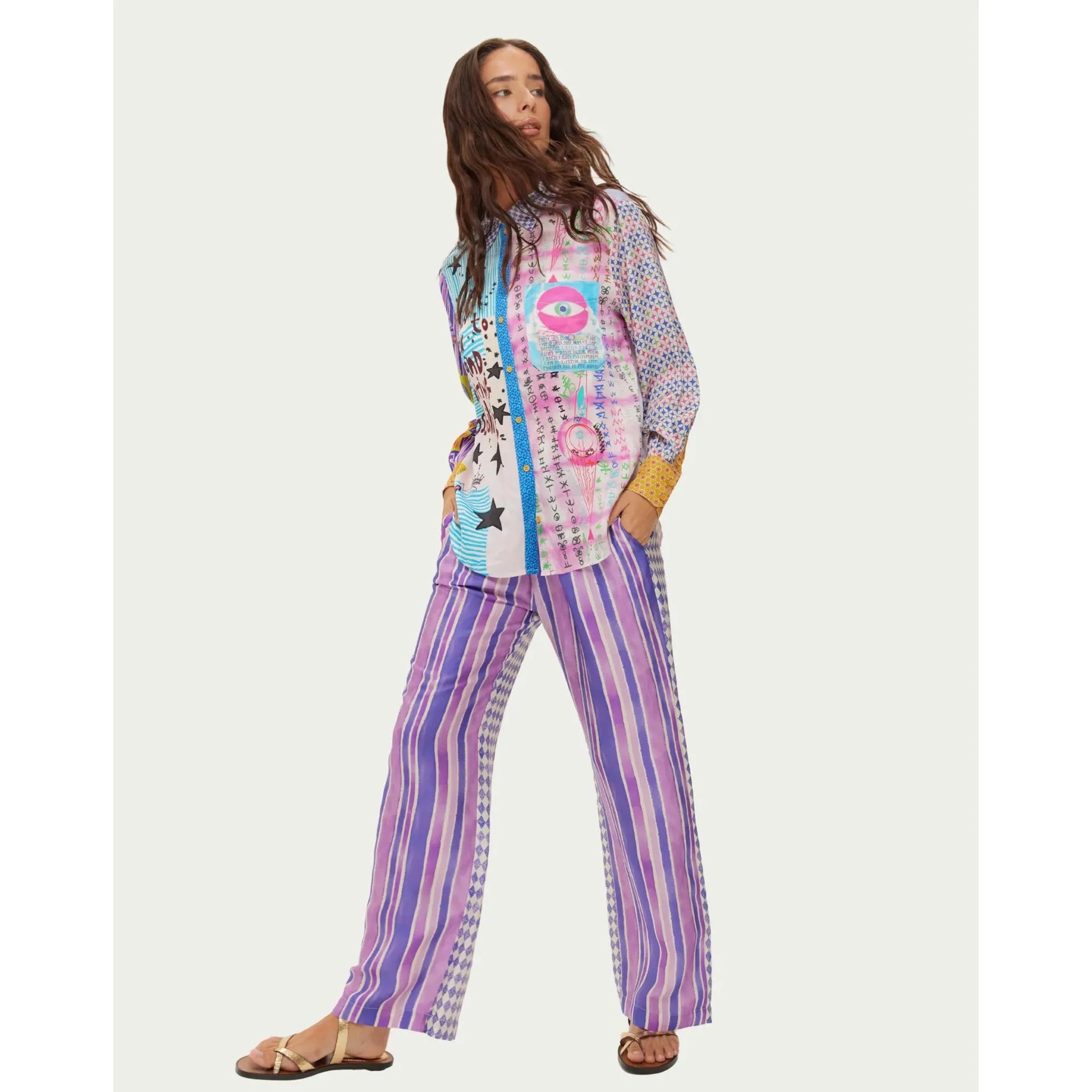ME 369 Isabel Printed Shirt - Runic Whisper  ME369 Pisces Boutique