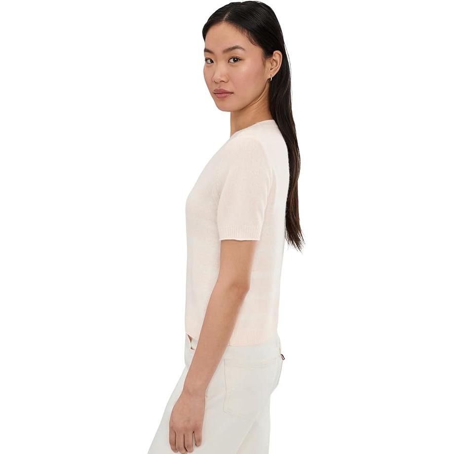 Splendid Emerson Stripe Short Sleeve  Sweater Rose Petal  Shell  Splendid Pisces Boutique