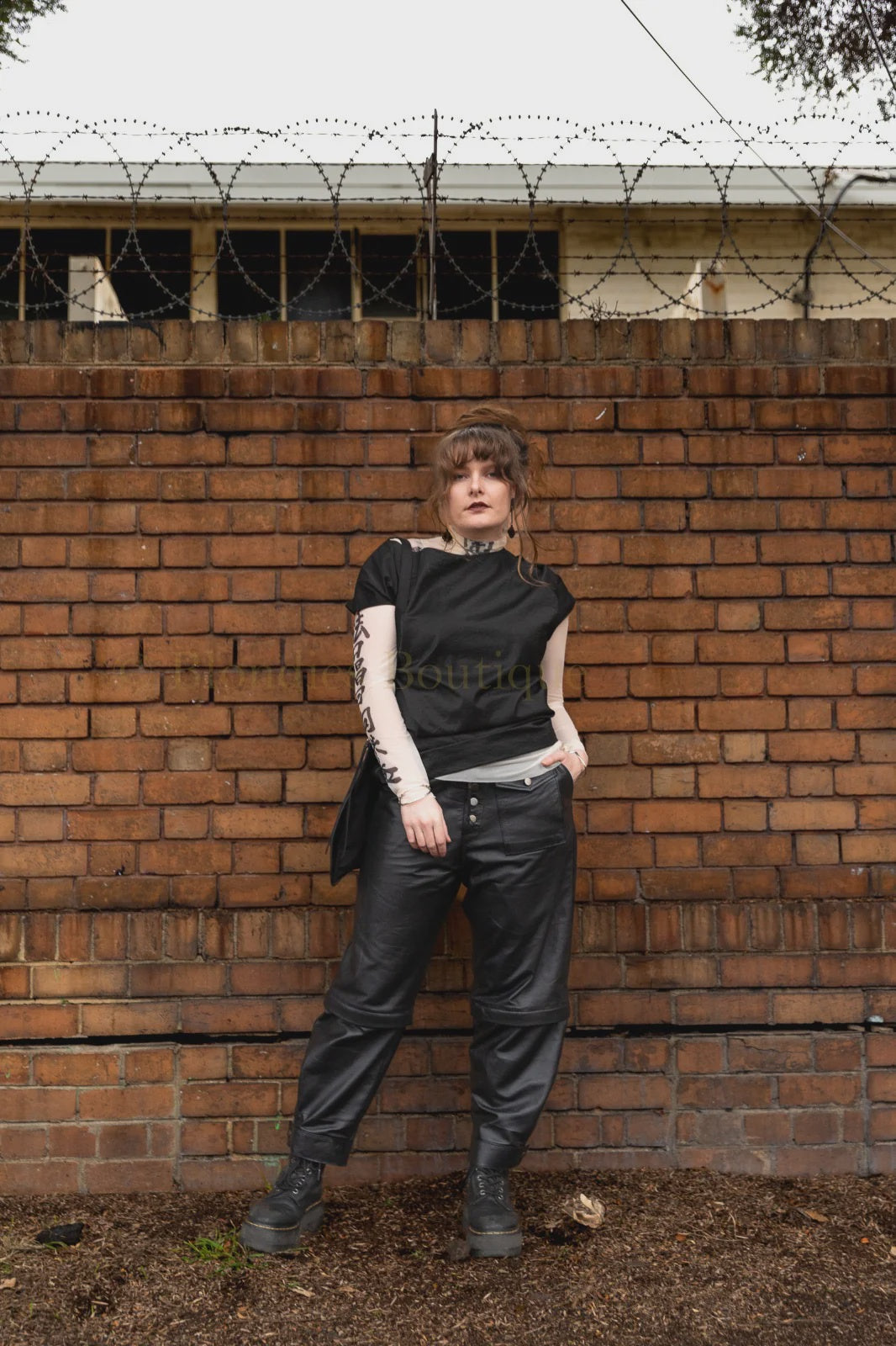 Maud Dainty Trucker Leather - Black