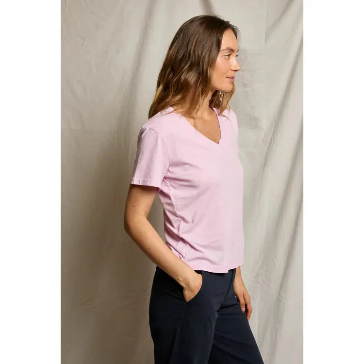 Perfect White Tee Hendrix Boxy V - Sugar Pink  Perfect White Tee Pisces Boutique