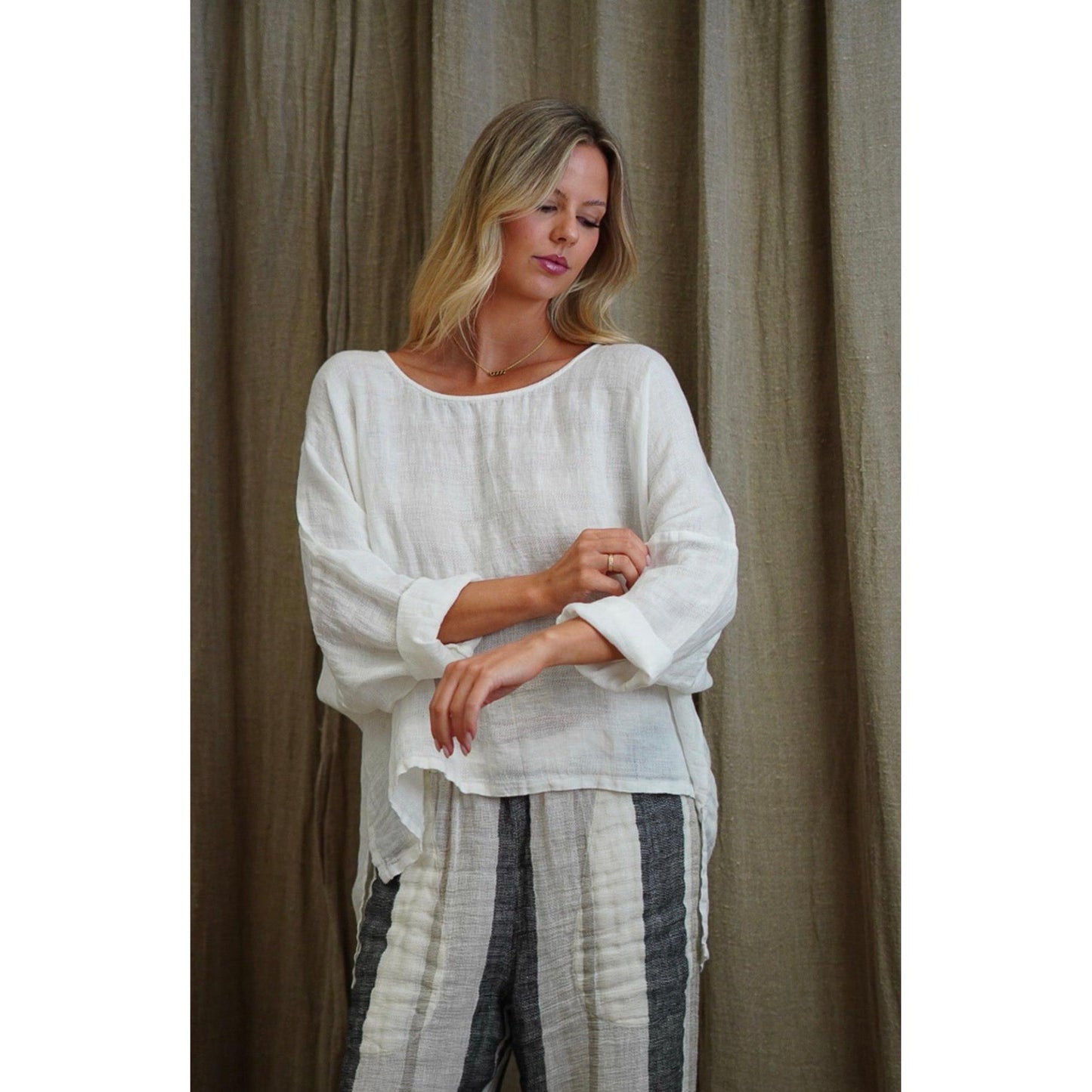 Linens Unlimited Valentina Top - White Combo  Linens Unlimited Pisces Boutique