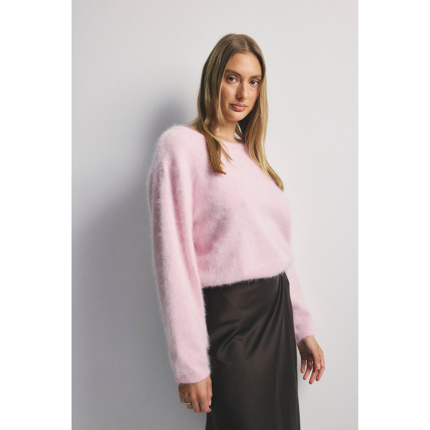 World Of Nomads Stella Cashmere Boat Neck Knit - Rosewater  World Of Nomads Pisces Boutique