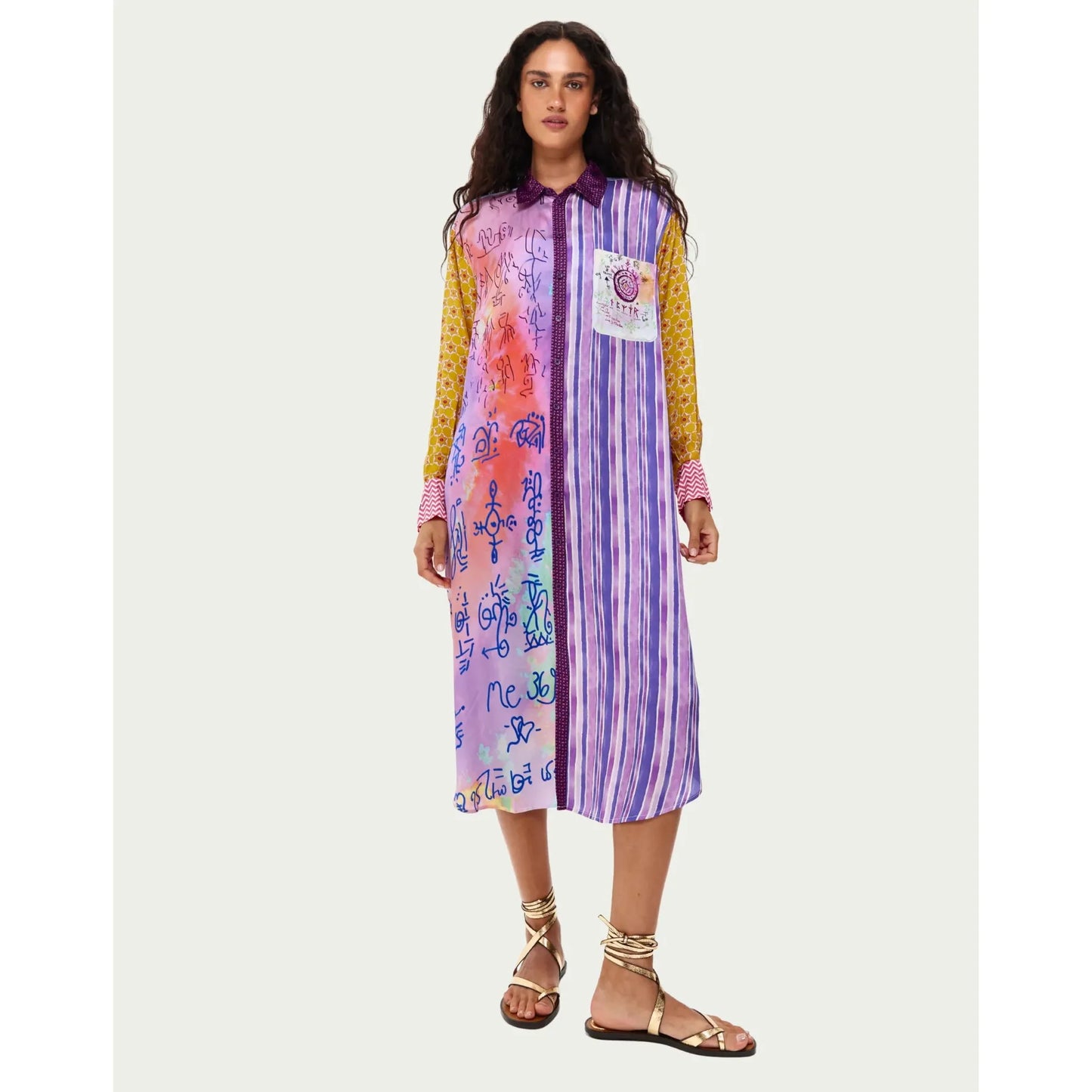 ME 369 Vivi Whisper Shirt Dress - Runic  ME369 Pisces Boutique