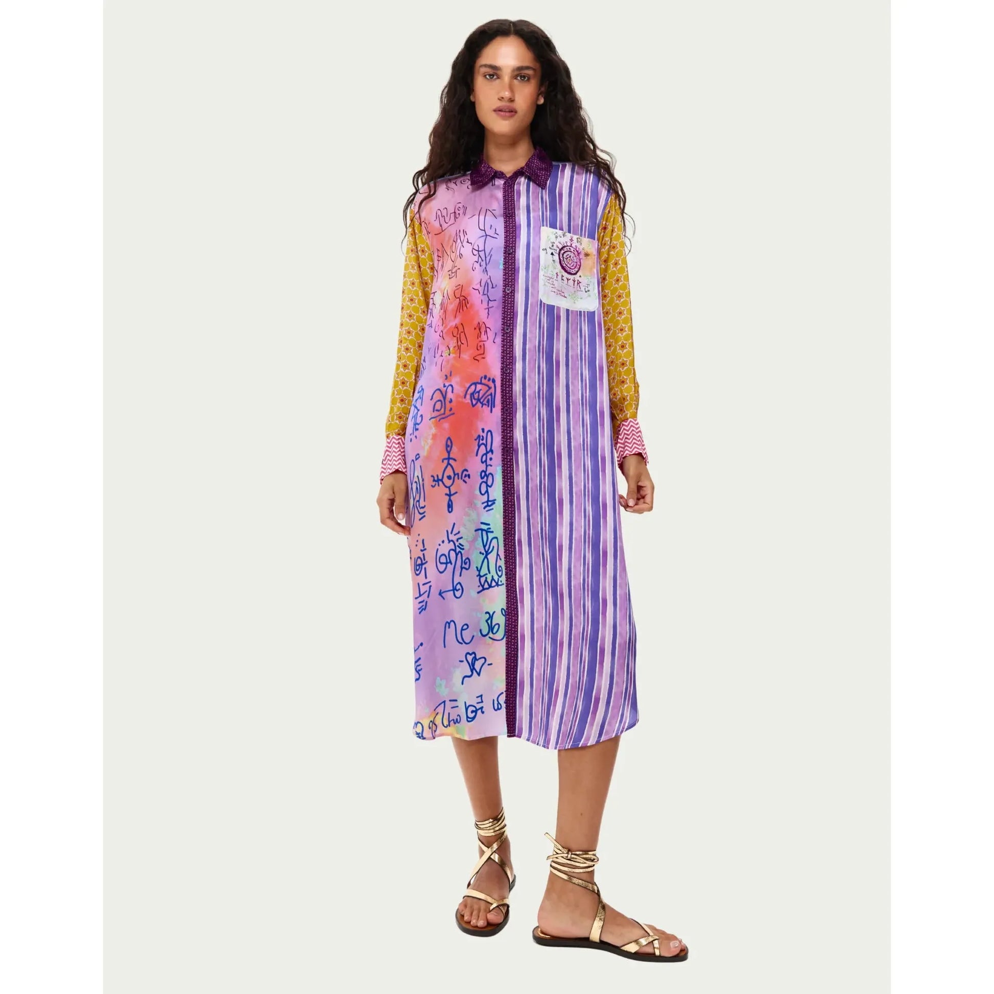ME 369 Vivi Whisper Shirt Dress - Runic  ME369 Pisces Boutique
