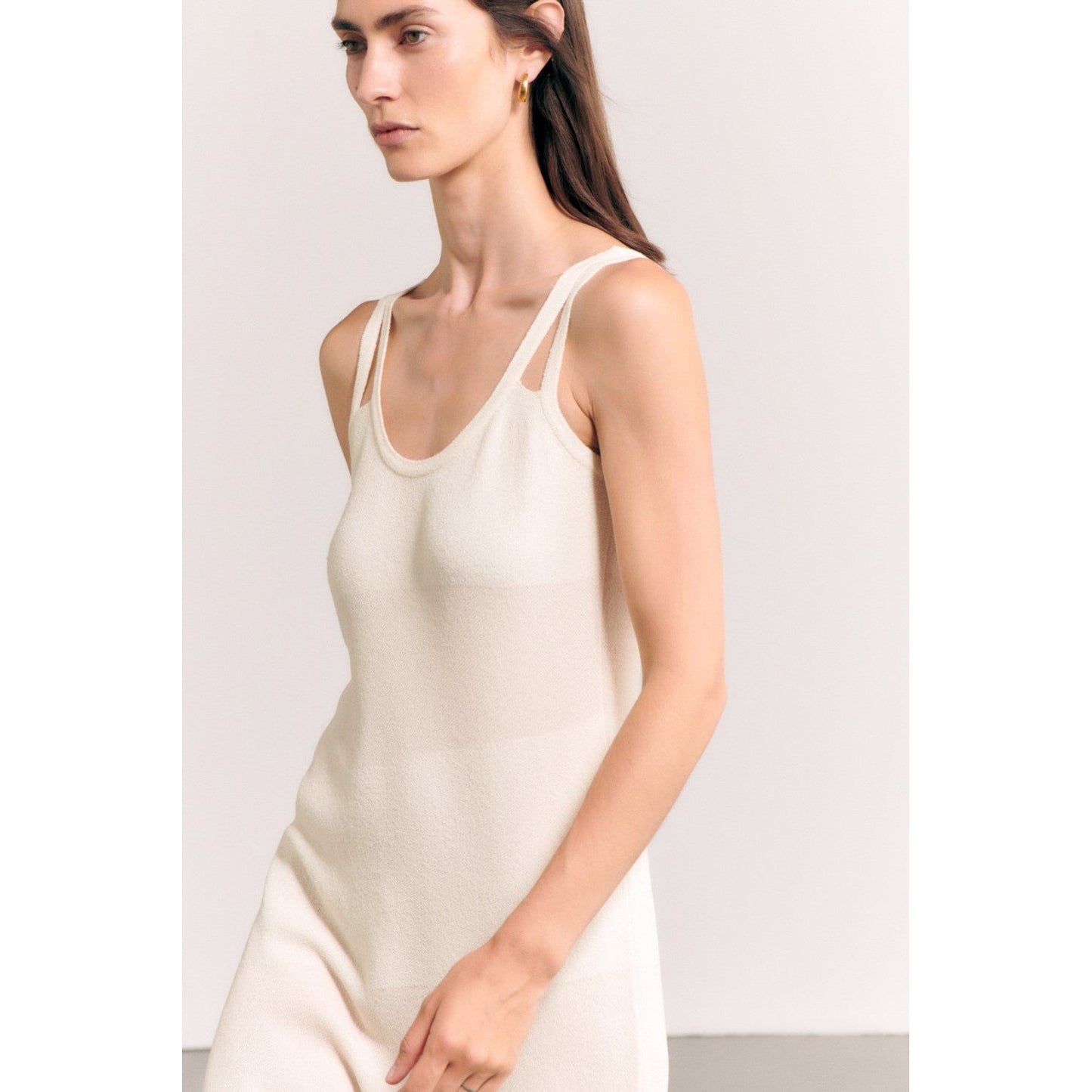 Sita Murt Long Knitted Dress - Ecru