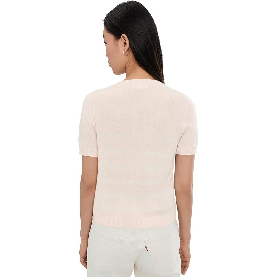 Splendid Emerson Stripe Short Sleeve  Sweater Rose Petal  Shell  Splendid Pisces Boutique