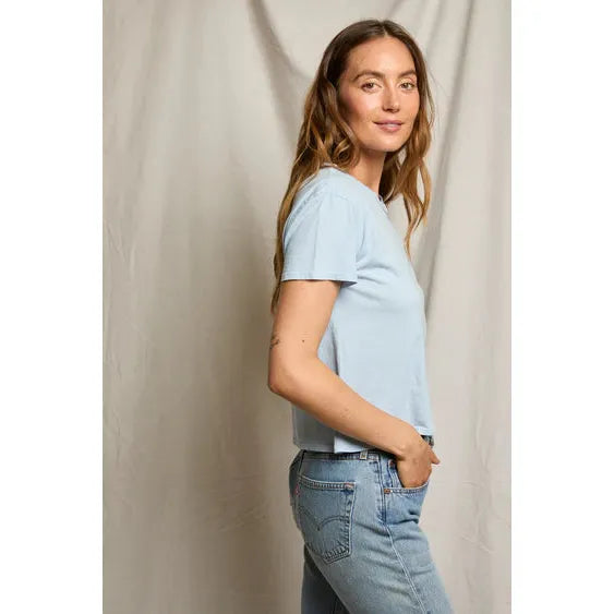 Perfect White Tee Harley Boxy Crew - Powder Blue  Perfect White Tee Pisces Boutique