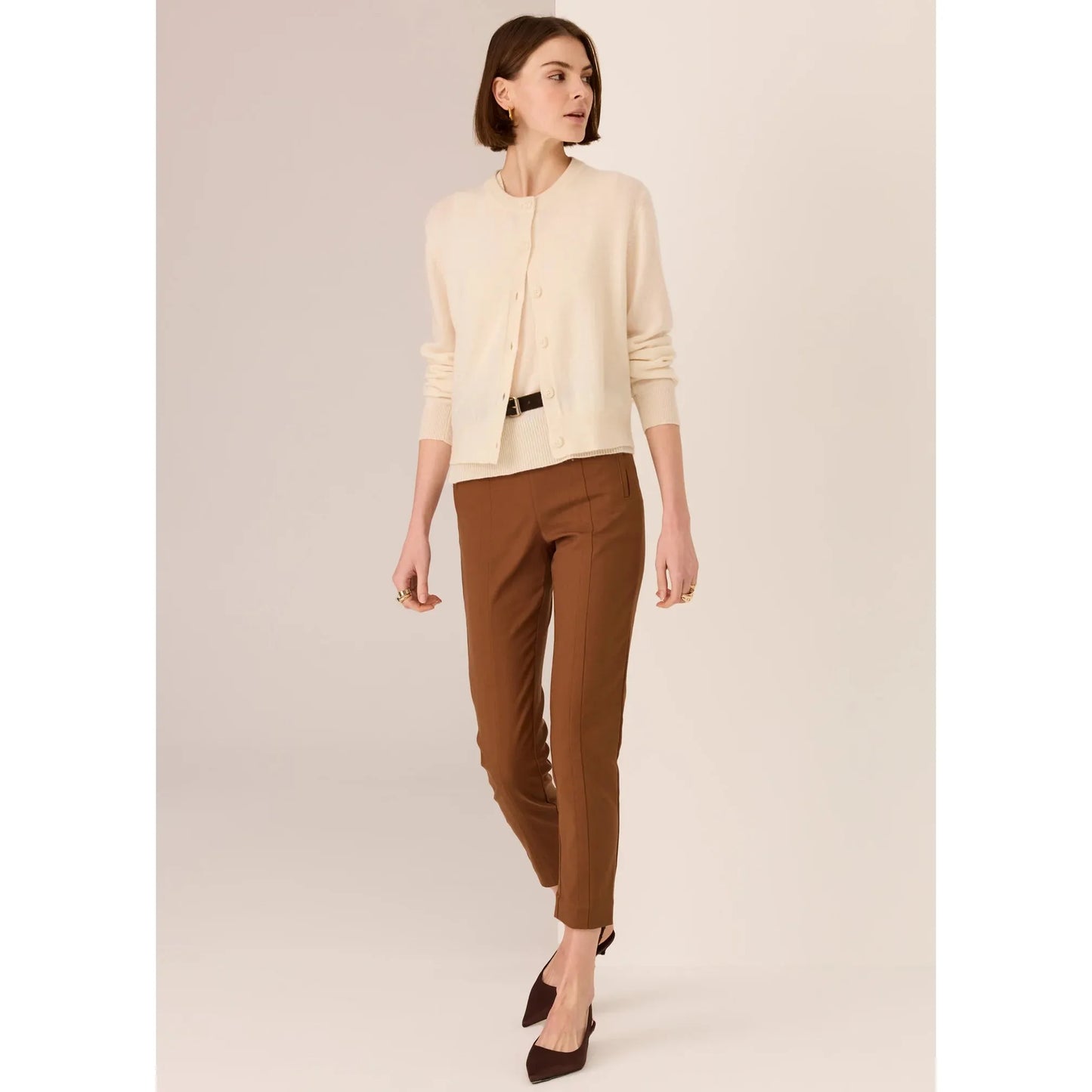 POL Delta Cigarette Pant - Toffee  POL Pisces Boutique