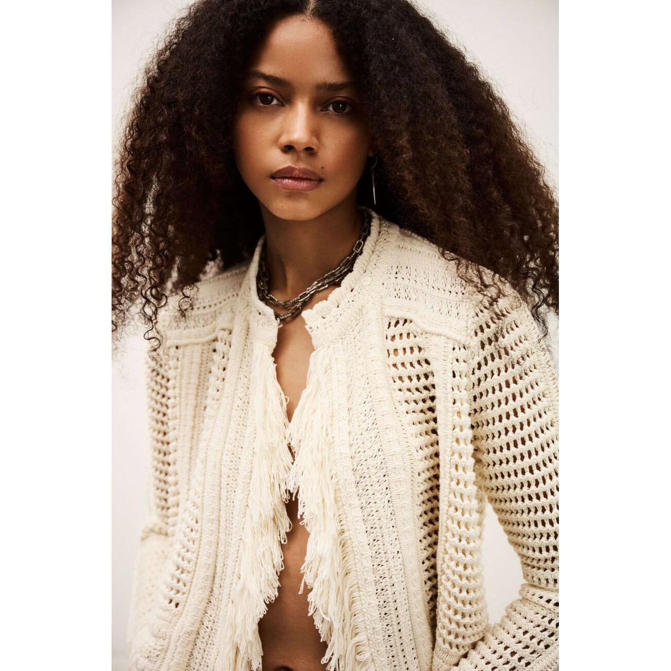 Ba&sh Bainca Boheme Cardigan - Ecru  Ba&sh Pisces Boutique
