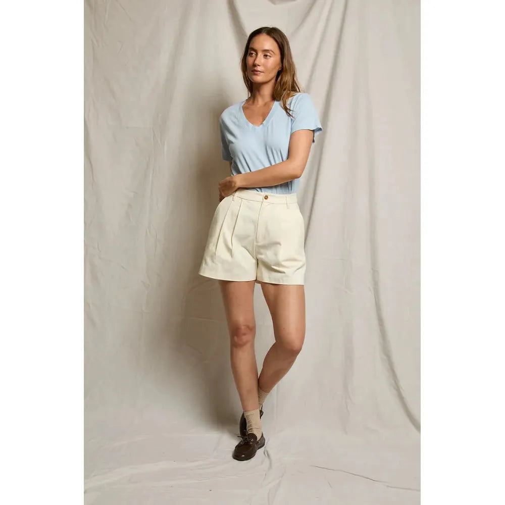 Perfect White Tee Hendrix Boxy V - Powder Blue  Perfect White Tee Pisces Boutique