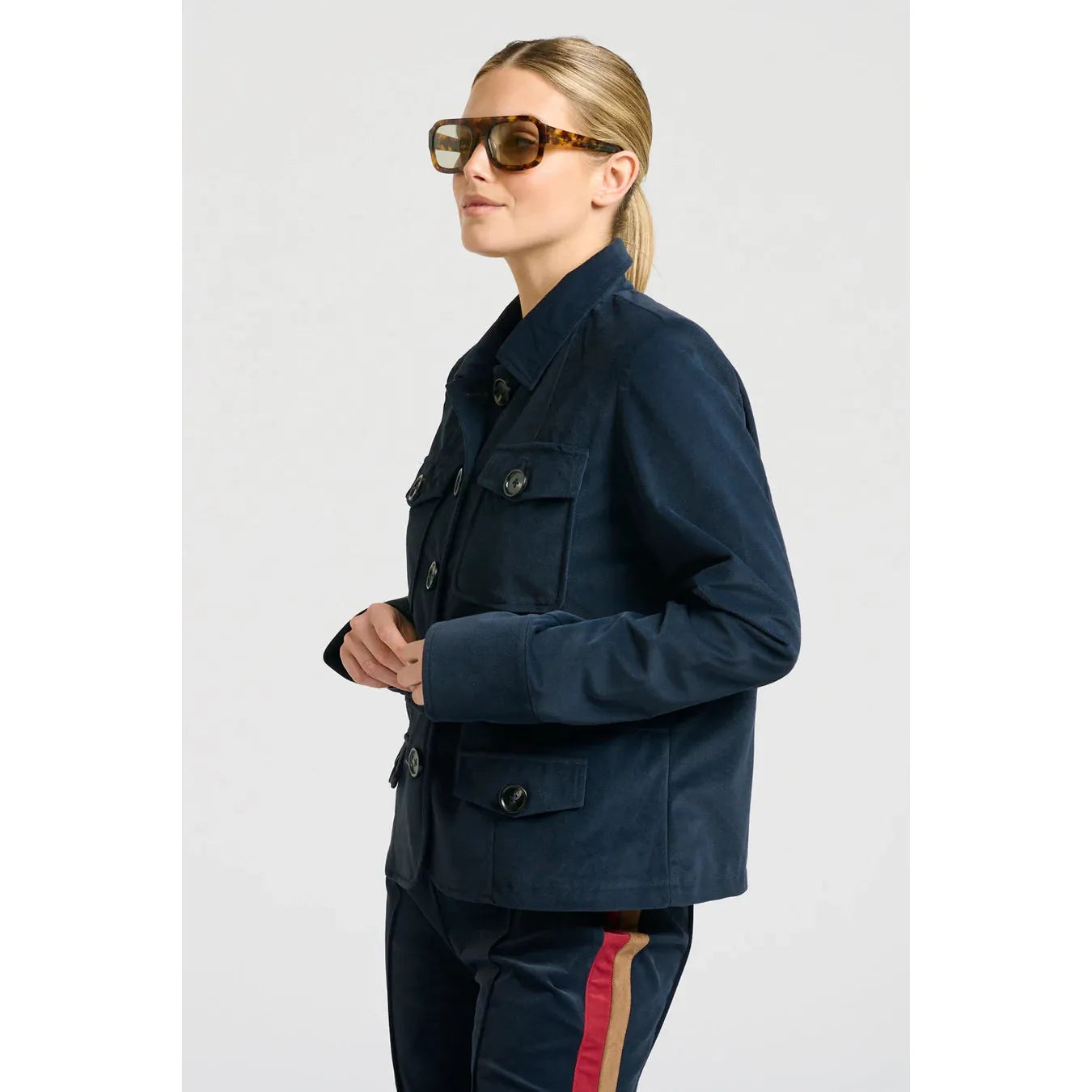 Shirty The Hemming Velvet Twill Jacket - French Navy  Shirty Pisces Boutique