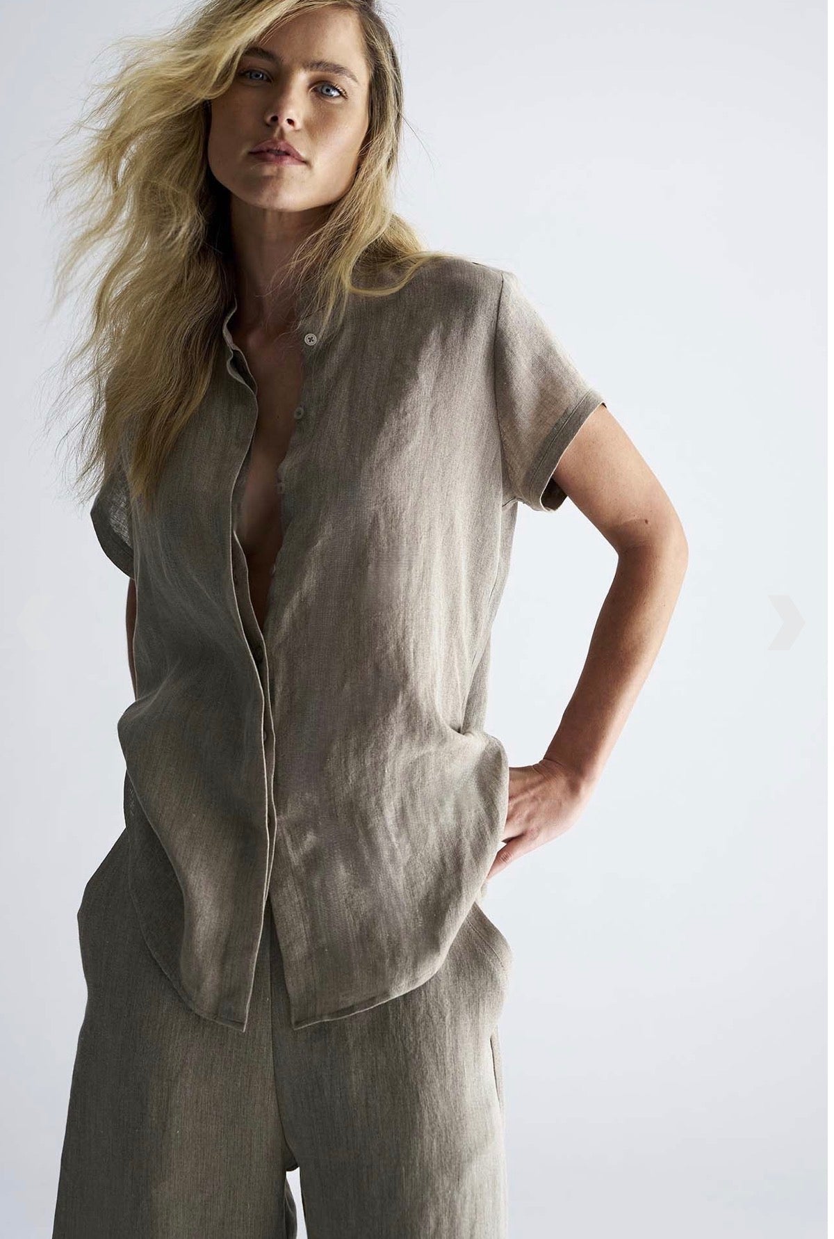 Mela Purdie Stand Shirt - Stucco  Mela Purdie Pisces Boutique