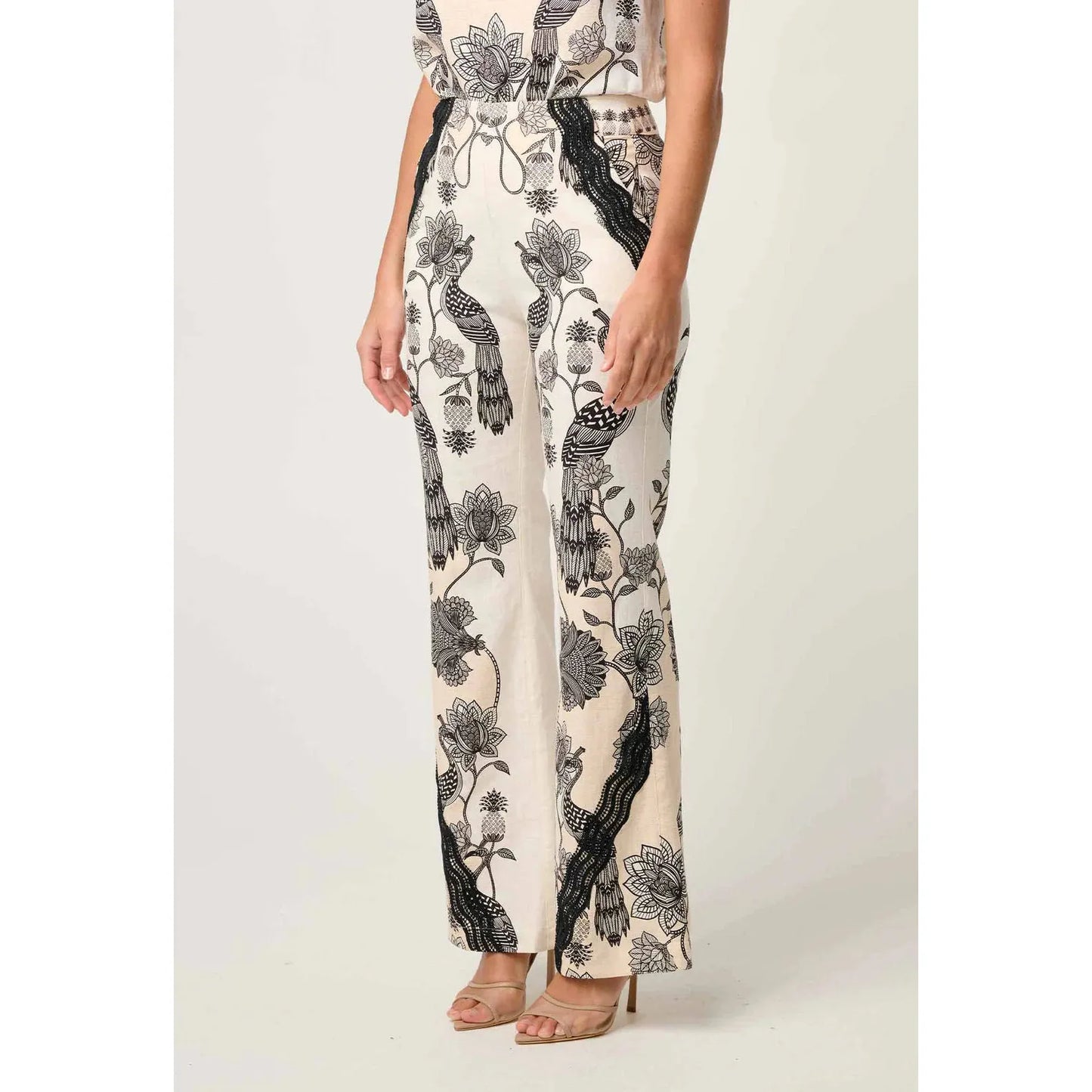 Once Was Leandro Placement Print Pant - Imperial Stone