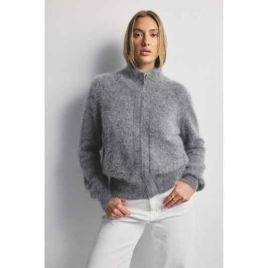 World Of Nomads Felix Zip Cashmere Bomber - Charcoal  World Of Nomads Pisces Boutique