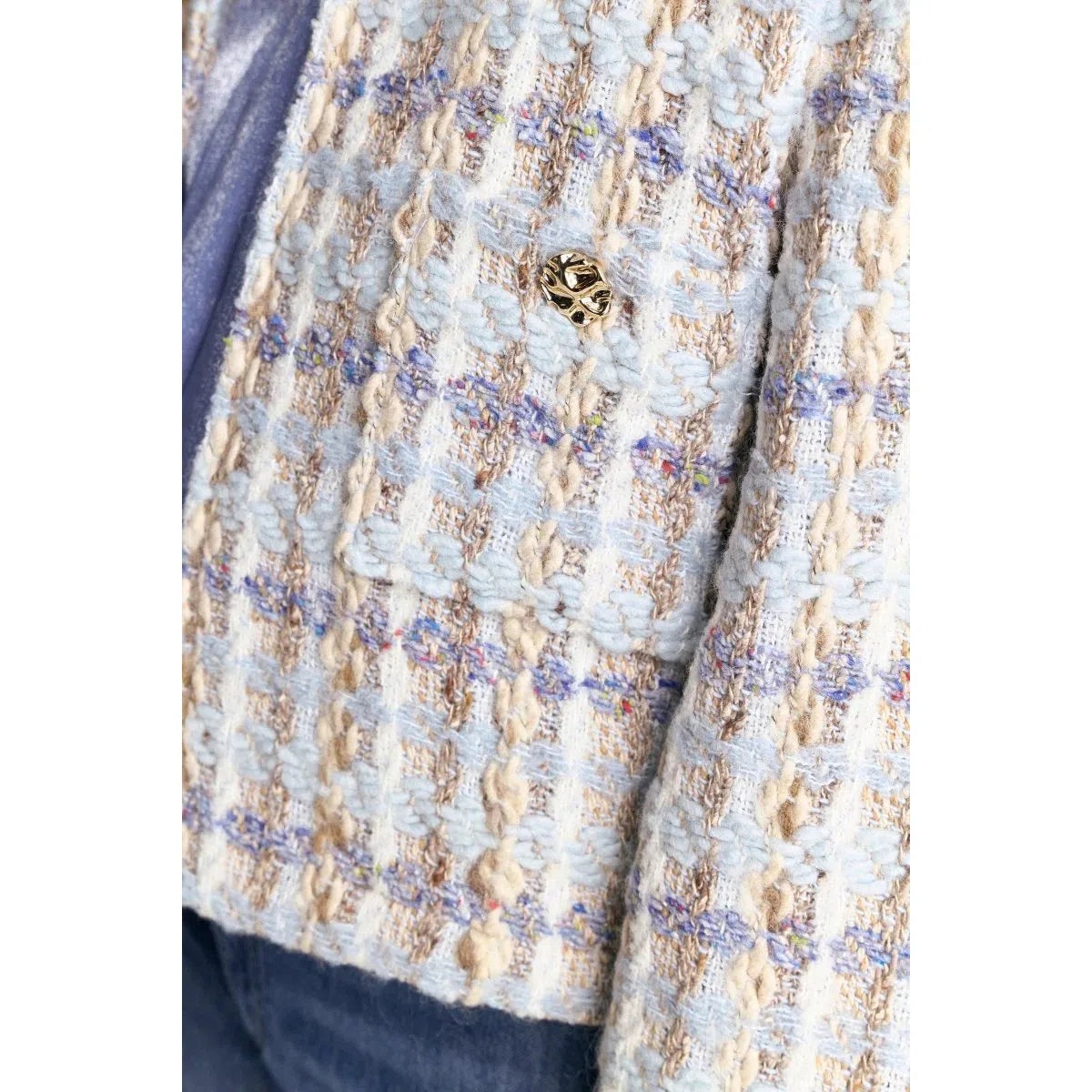 Rich & Royal Tweed Jacket - Cruise Blue