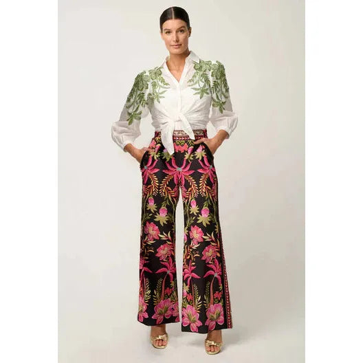 Once Was Callisto Placement Print Cotton Shirt - Ivory