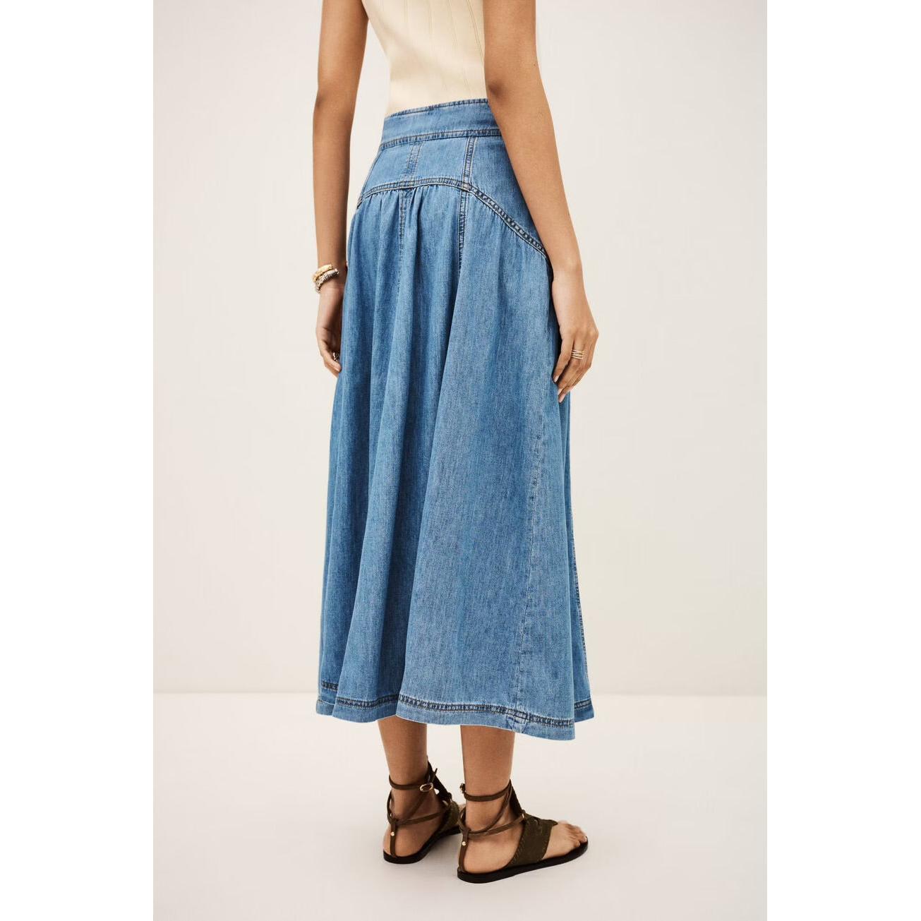 Ba&sh Lonia Skirt - Used Blue  Ba&sh Pisces Boutique
