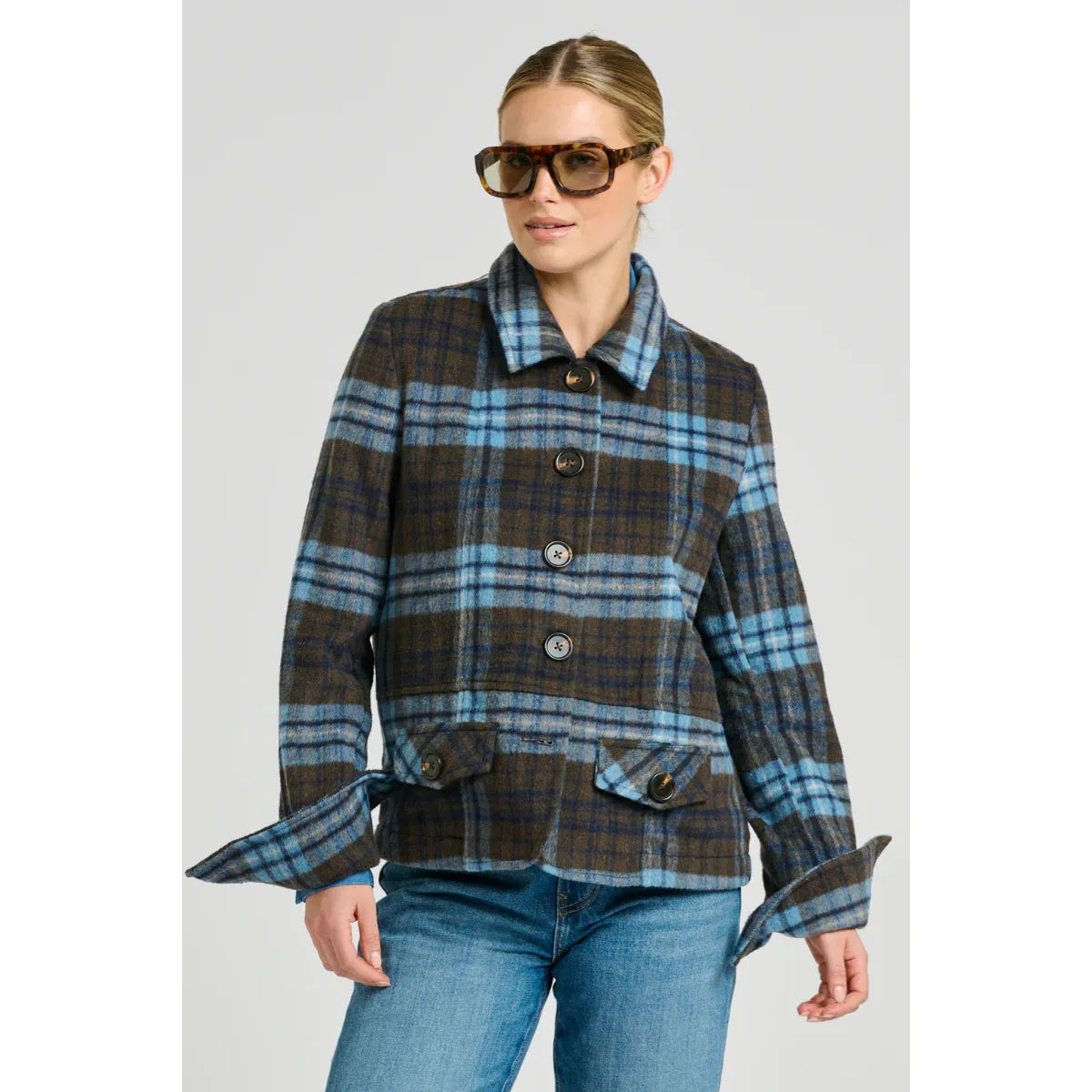 Shirty The Heston Jacket - Blue Plaid  Shirty Pisces Boutique