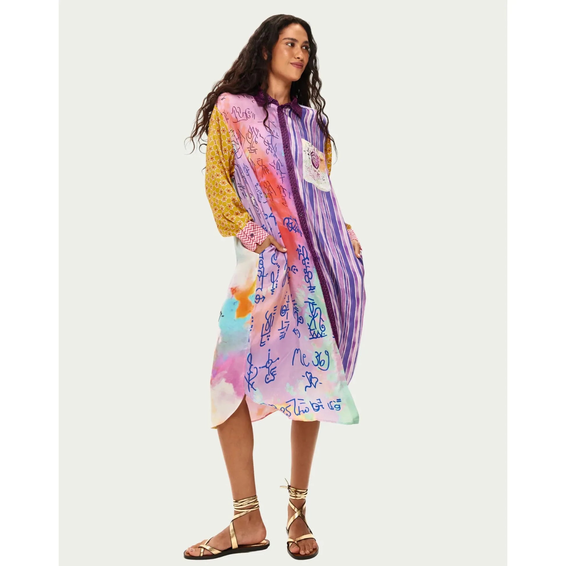 ME 369 Vivi Whisper Shirt Dress - Runic  ME369 Pisces Boutique