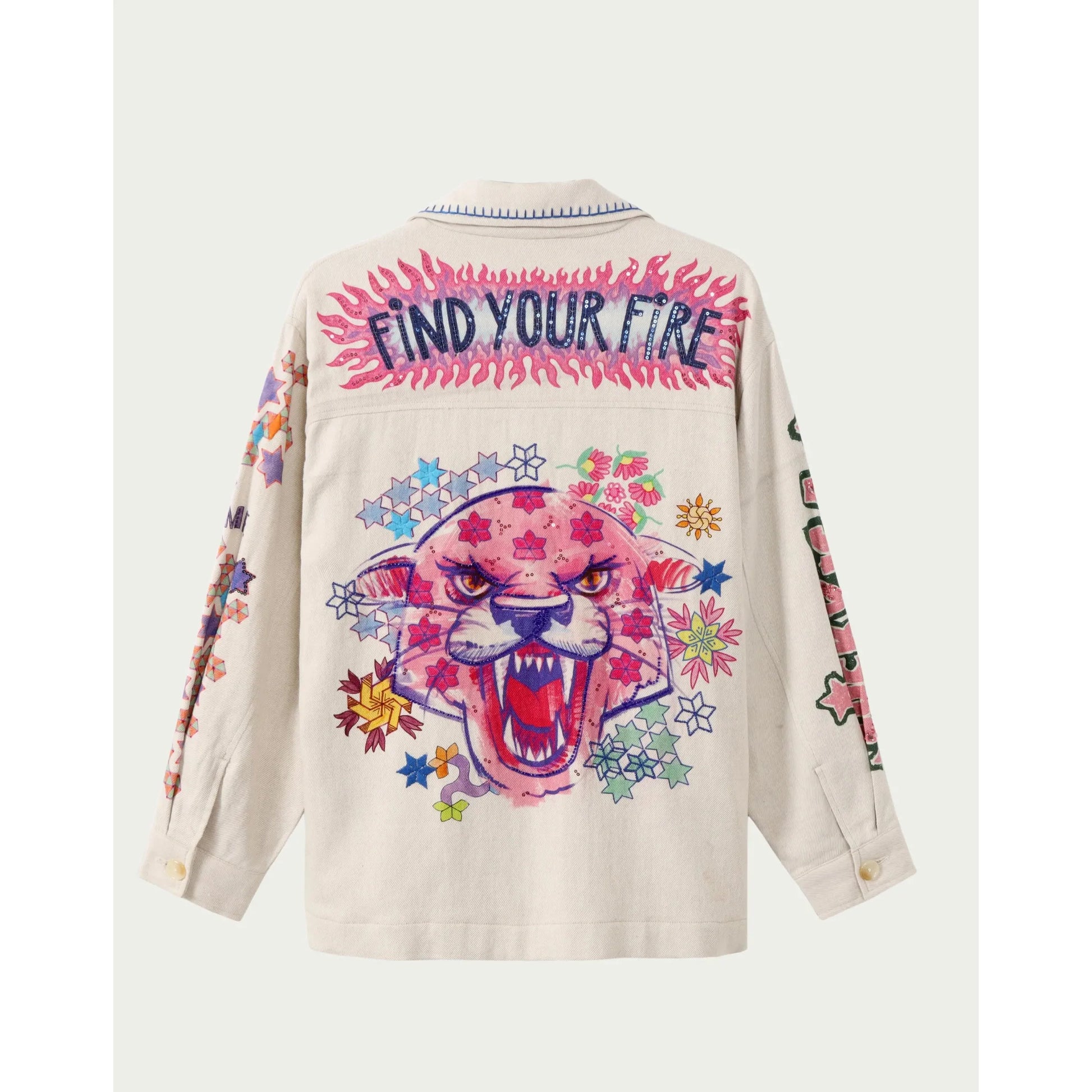 ME 369 Briann Embroidered Denim Jacket - Markers  ME369 Pisces Boutique