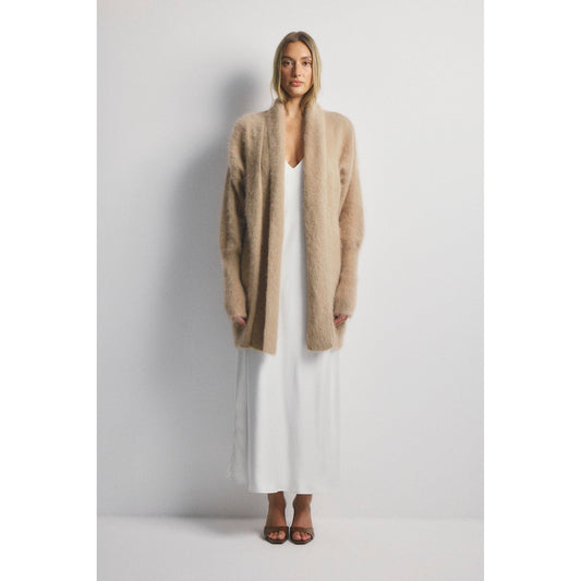 World Of Nomads Sophia Open Cashmere Cardigan - Latte  World Of Nomads Pisces Boutique