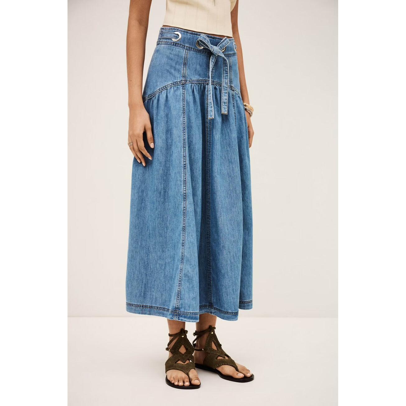 Ba&sh Lonia Skirt - Used Blue  Ba&sh Pisces Boutique