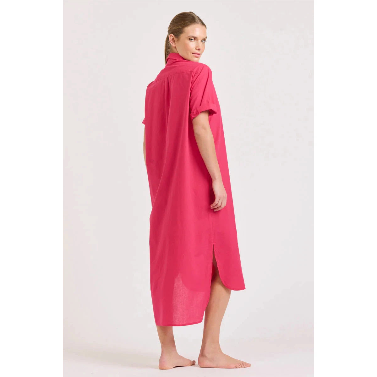 Shirty The Annie S/S Shirt Dress - Raspberry