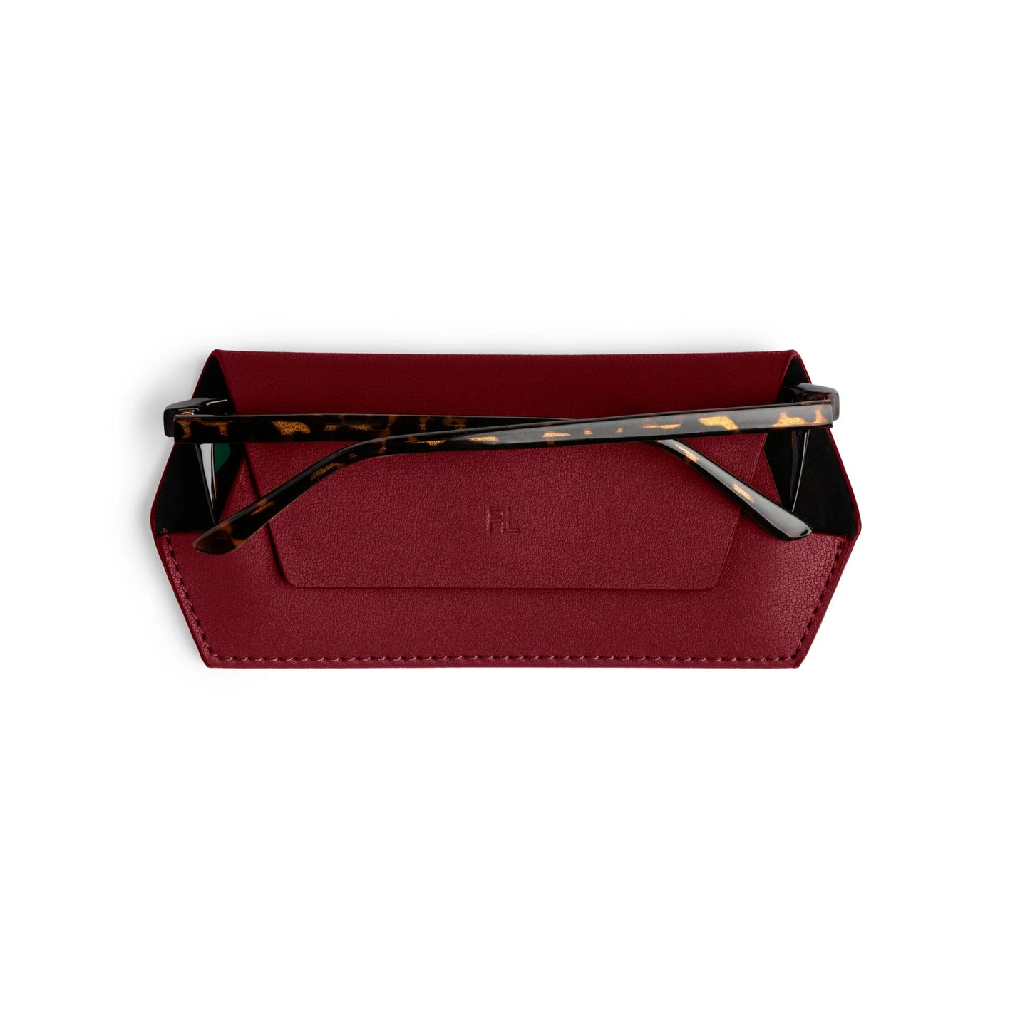 Fox and Leo Glasses Case - Burgandy