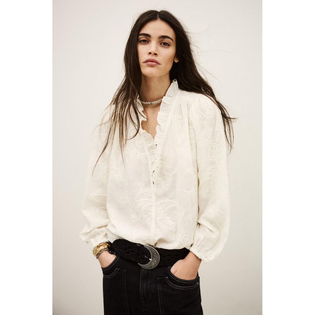 Ba&sh Petty Emory Shirt - Ecru  Ba&sh Pisces Boutique