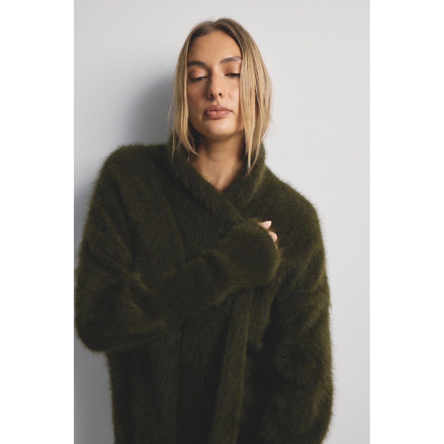 World Of Nomads Sophia Open Cashmere Cardigan - Moss  World Of Nomads Pisces Boutique
