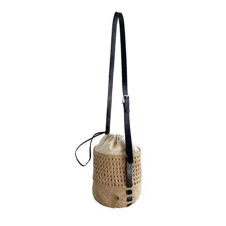 Made In Mada Aingo Bag - Natural Black Leather