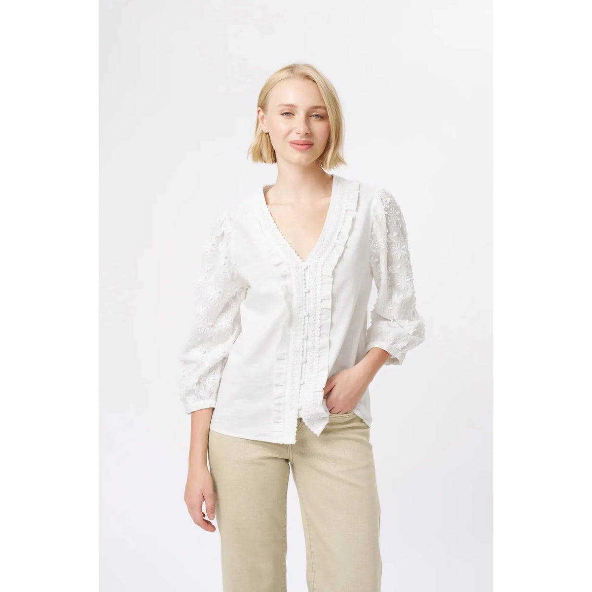 Kireina Alicia Shirt - White  Kireina Pisces Boutique