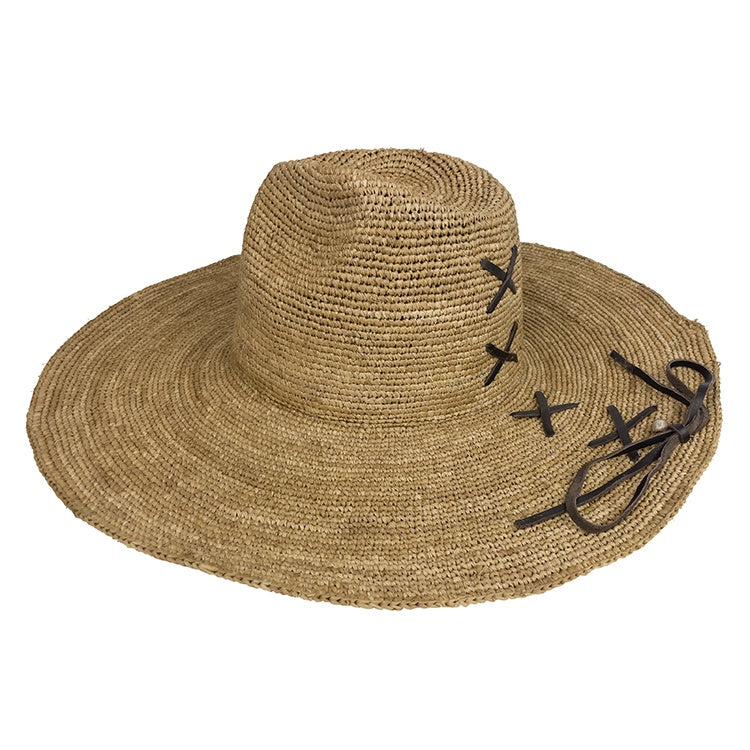 Made In Mada Aziz Hat Lace - Light Brown