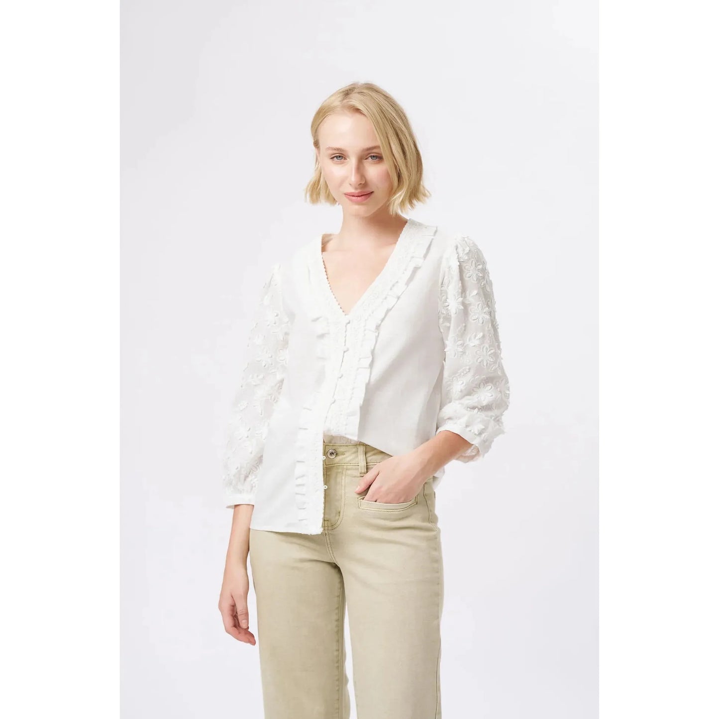 Kireina Alicia Shirt - White  Kireina Pisces Boutique