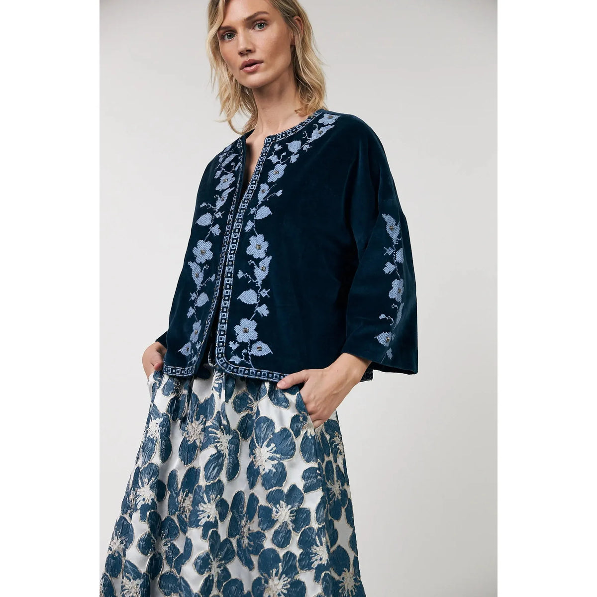 Lolly's Laundry Amby Jacket - Blue  Lolly's Laundry Pisces Boutique