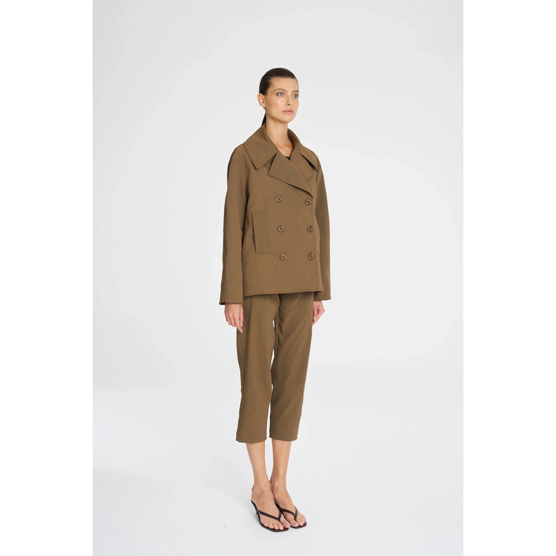 Mela Purdie Pea Jacket - Tannin  Mela Purdie Pisces Boutique